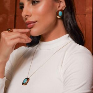 Earring and Necklace - Gold Plated Set.