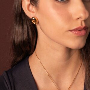 Earring and Necklace - Gold Plated Set.