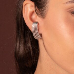 Earring - Zirconia and Gold Plated.